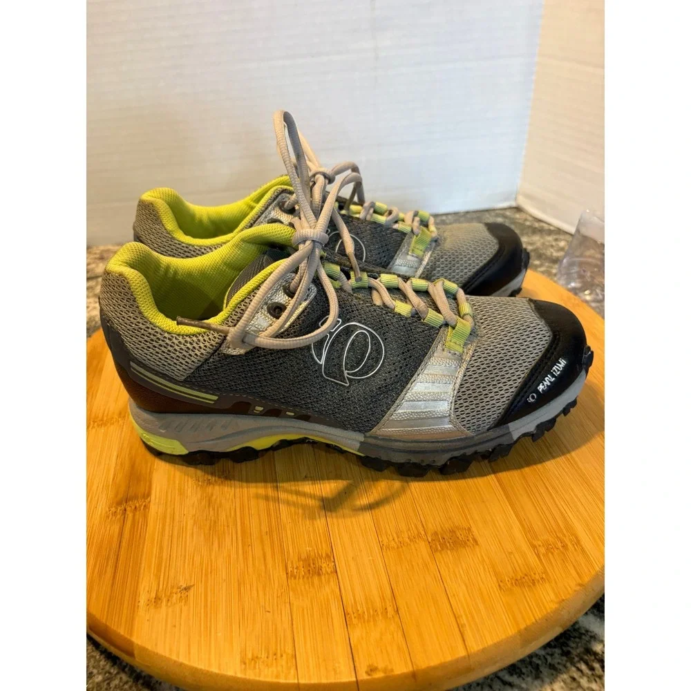 Pearl Izumi X-Alp Seek IV W Womens EUR 39 Grey Lime Green Cycling Shoes 15211002